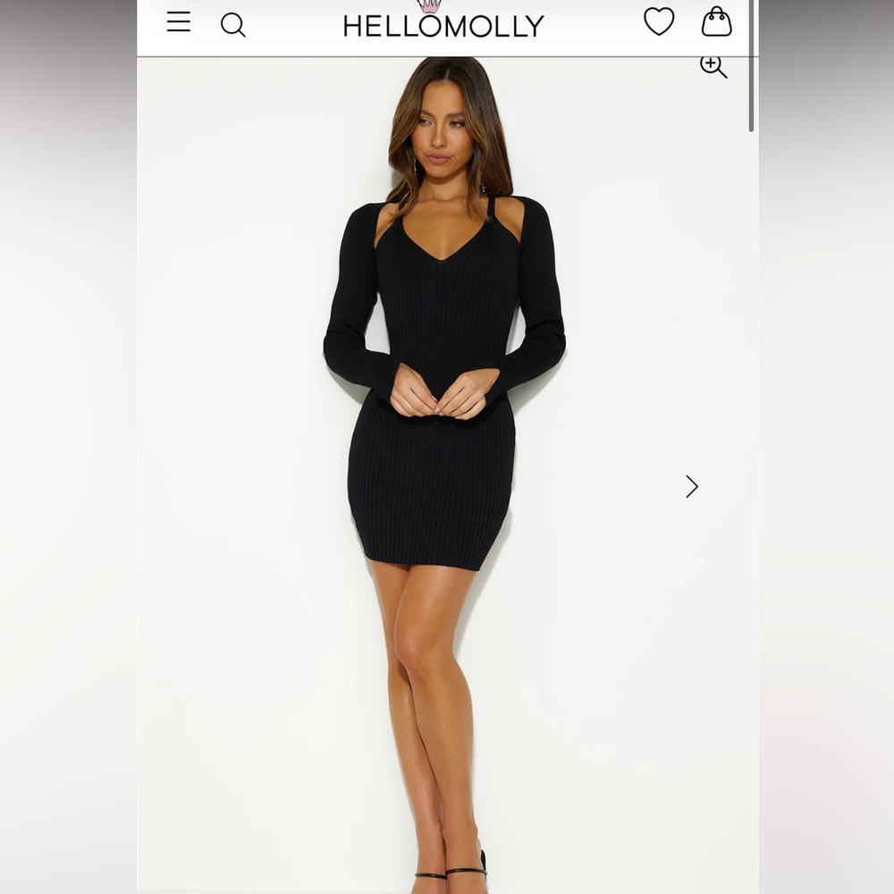 Hello Molly - STRIDE ONWARD MINI DRESS BLACK